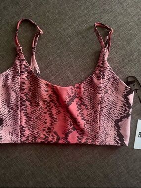 Beach Riot Pink Snake Bra NWT